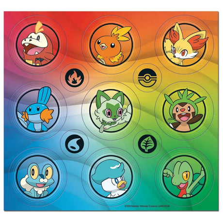 Stickerbogen mit neun Starter-Pokemon Erste Partner Serie 3 – bei CardsRfun