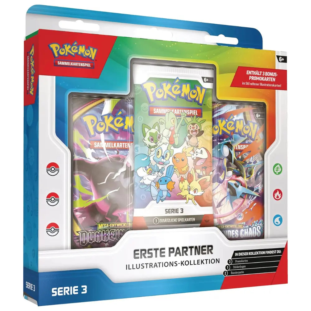 Pokemon Erste Partner Illustrations-Kollektion Serie 3 Frontansicht DE – bei CardsRfun