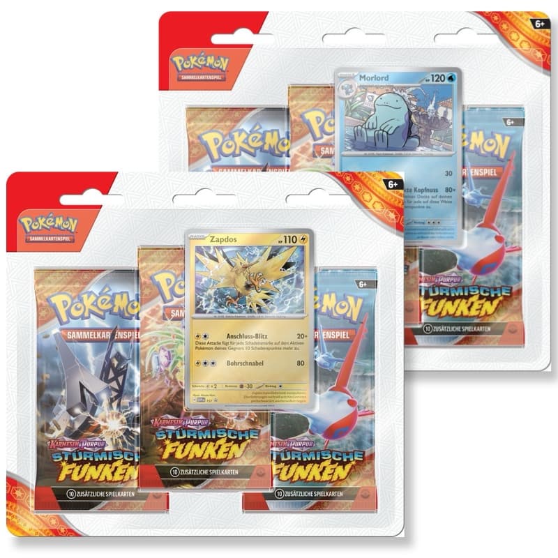 Pokemon Stürmische Funken: 3-Pack Blister