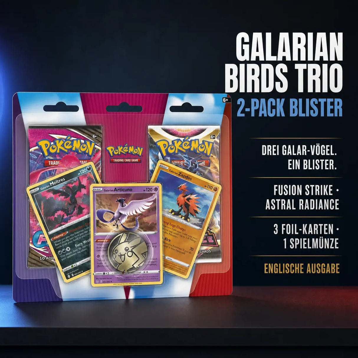 Pokemon Galarian Birds Trio: 2-Pack Blister