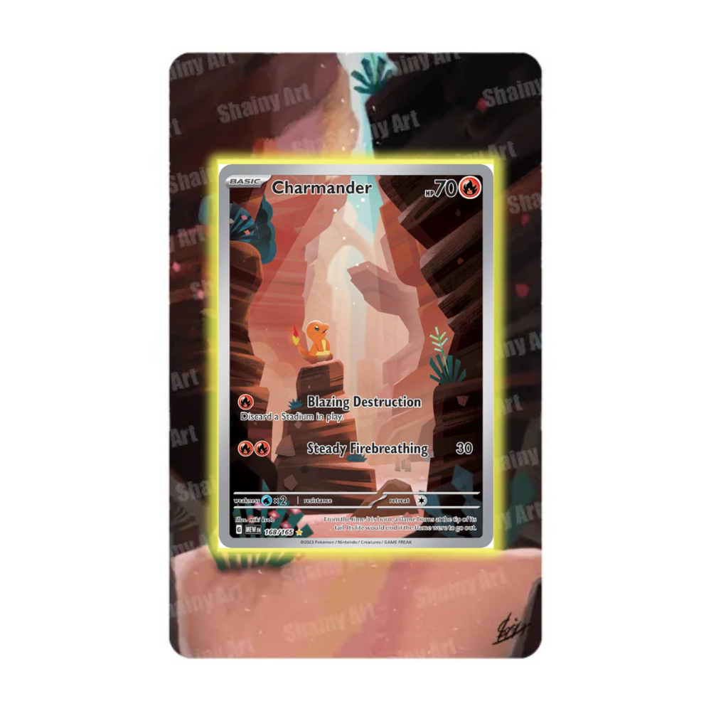 Glumanda 151 Extended Art Acryl Case für Pokemon