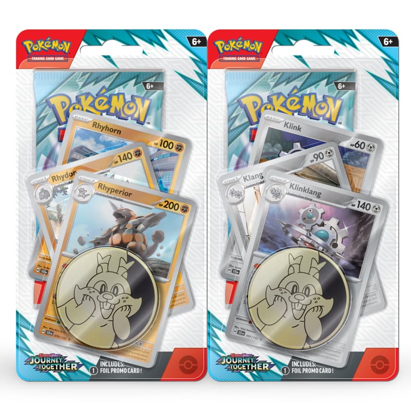 pokemon journey together promo cards Pokemon Journey Together: 1-Pack Premium Blister Rhyperior Klinklang –  CardsRfun