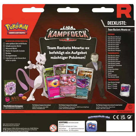 Pokemon Liga Kampfdeck - Team Rockets Mewtu ex CardsRfun