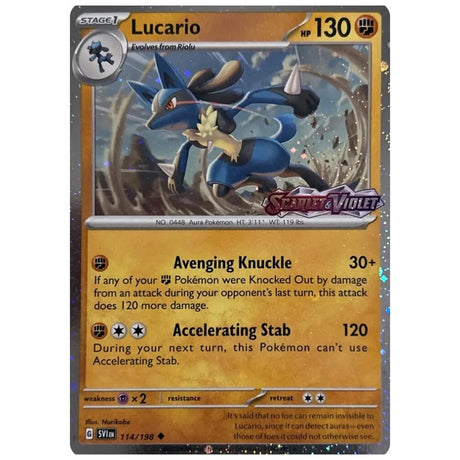 Lucario - SVI 114/198 - Scarlet & Violet Stempel CardsRfun