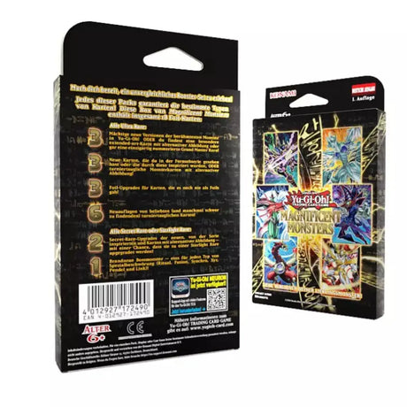 Rückseite Yu-Gi-Oh! Magnificent Monsters Box mit Inhaltsangabe DE – bei CardsRfun