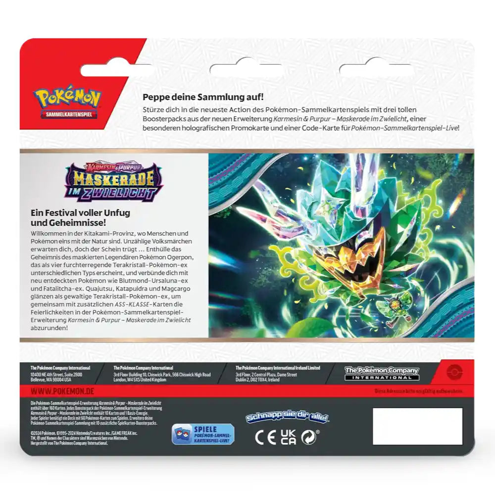 Pokemon Maskerade im Zwielicht: 3-Pack Blister CardsRfun