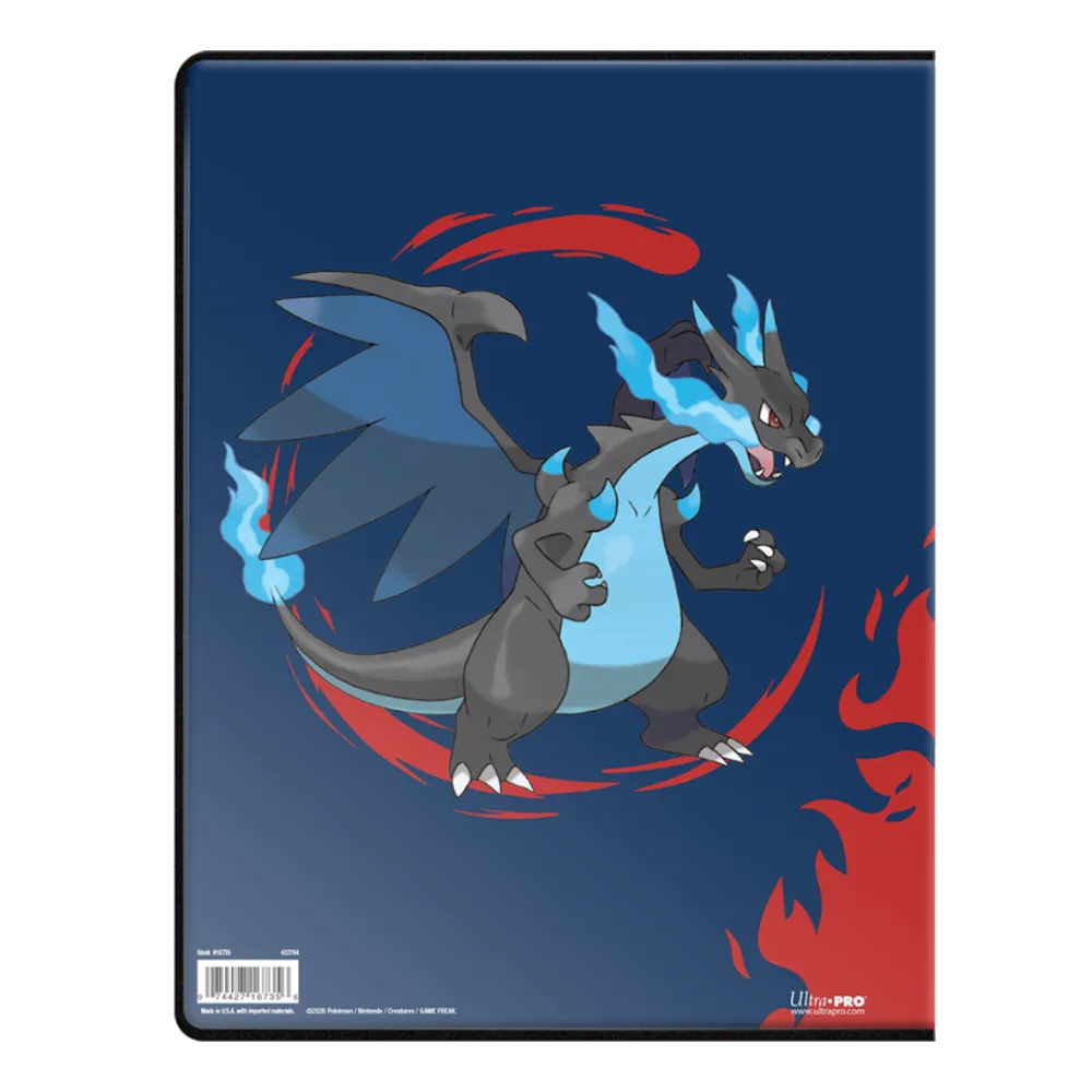 Ultra Pro Pokemon 9-Pocket Binder Mega Charizard X Rückseite – bei CardsRfun