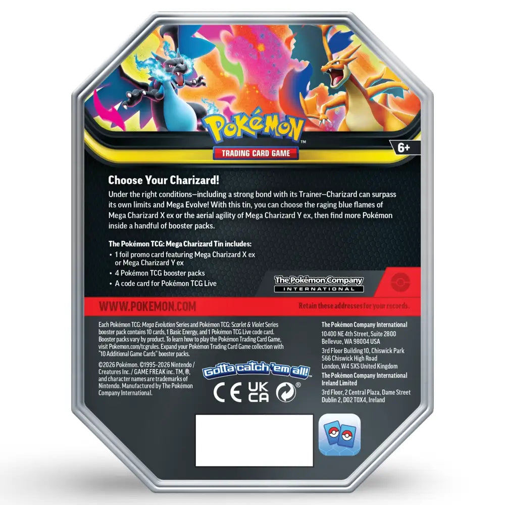 Pokemon Mega Charizard Tin CardsRfun