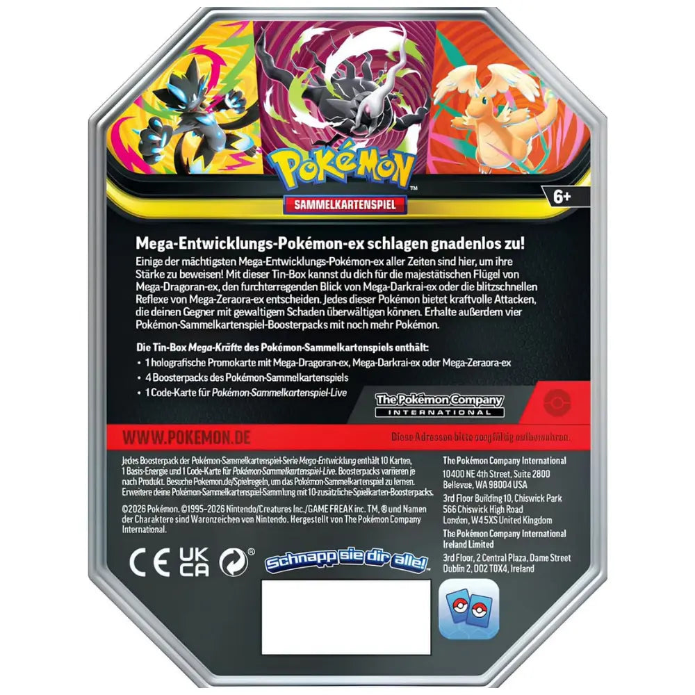 Pokemon Mega Kräfte Tin Mega-Zeraora ex Variante – bei CardsRfun
