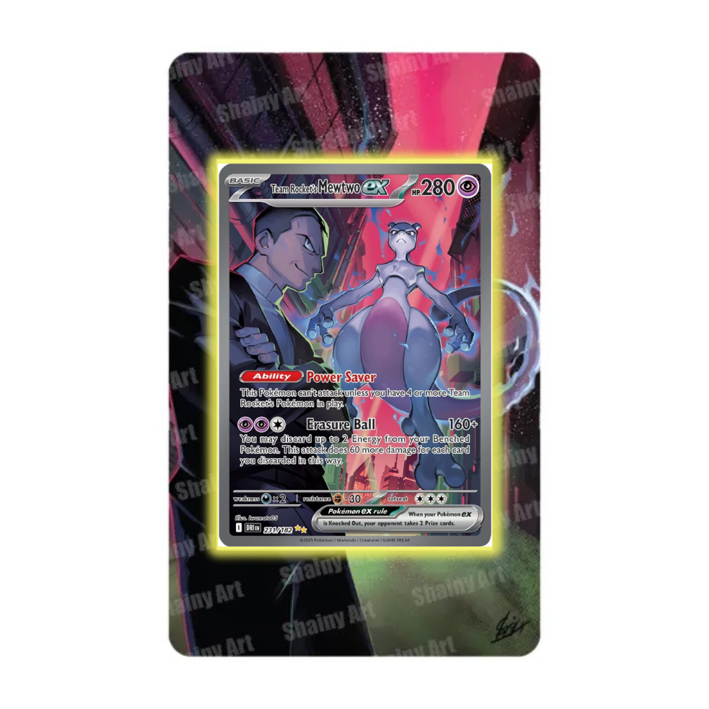 Mewtu ex Extended Art Acryl Case für Pokemon