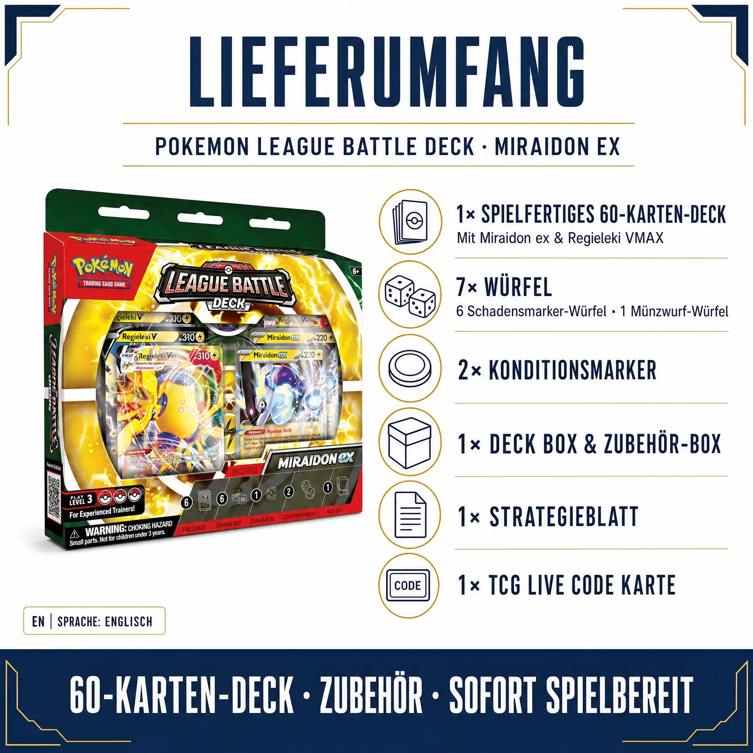 Pokemon Miraidon ex League Battle Deck EN