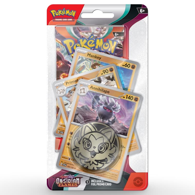 Pokemon Obsidian Flames: 1-Pack Premium Blister Kingambit Annihilape CardsRfun