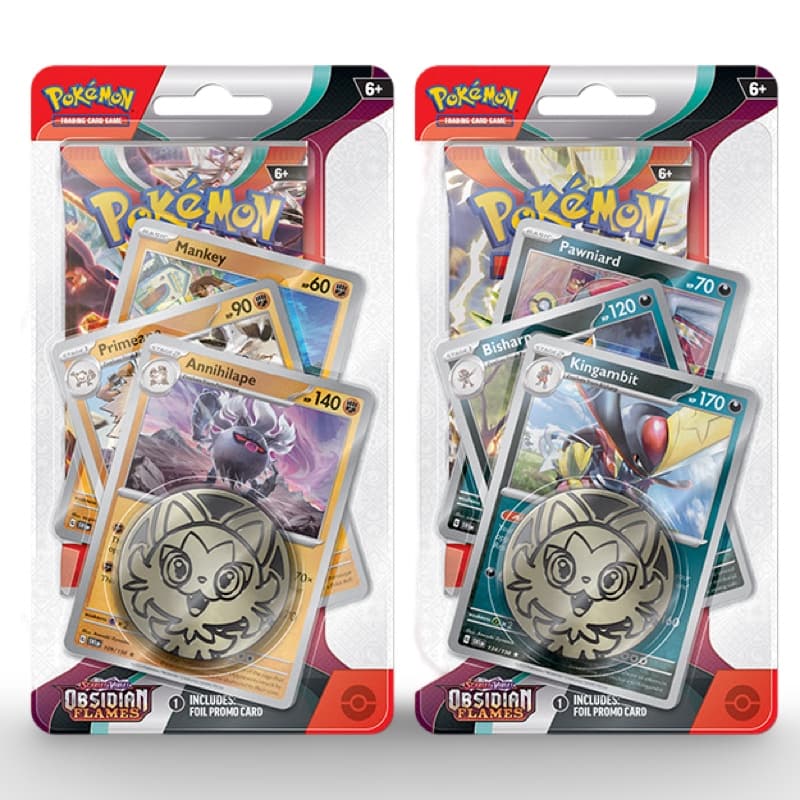 Pokemon Obsidian Flames: 1-Pack Premium Blister Kingambit Annihilape CardsRfun