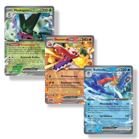 Pokemon Paldea Partner Tin: Maskagato ex/ Skelokrok ex/ Bailanda ex