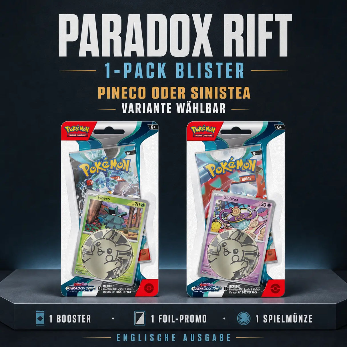 Pokemon Paradox Rift: 1-Pack Blister Pineco/ Sinistea