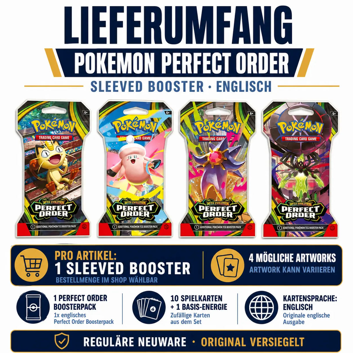 Pokemon Perfect Order- Sleeved Booster