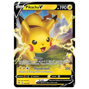 Pikachu V - 043/185 (#60 Pikachu Stamped) - Battle Academy 2022 (BA22) CardsRfun