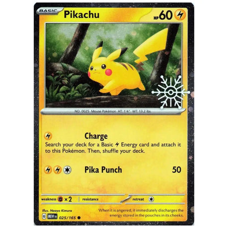 Pokemon Pikachu - MEW 025/165 - Schneeflocke Stempel