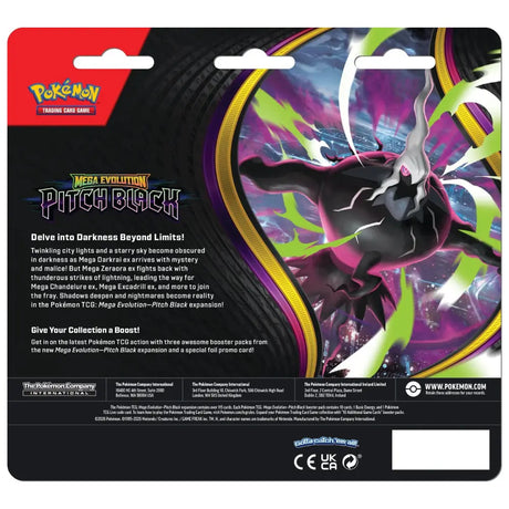 Pokemon Pitch Black 3-Pack Blister – 3 Booster Packs & TCG-Live-Code