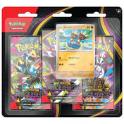 Pokemon Pitch Black 3-Pack Blister – Frontansicht mit Binacle-Promo