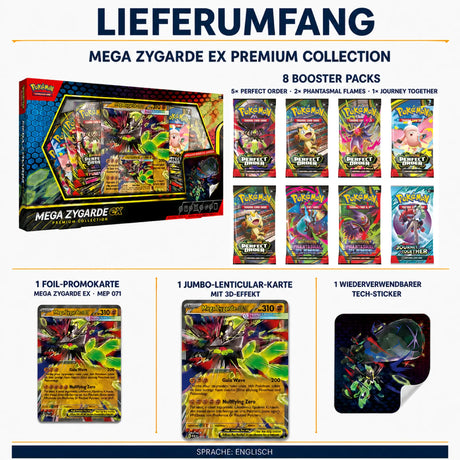 Lieferumfang Pokemon Mega Zygarde ex Premium Collection – bei CardsRfun