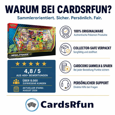 Warum bei CardsRfun kaufen Mega Zygarde ex Premium Collection – bei CardsRfun