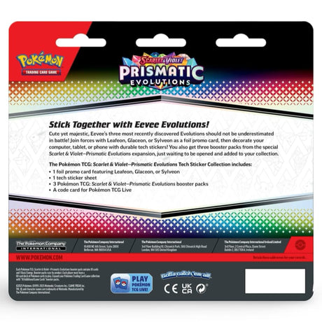 Pokemon Prismatic Evolutions Tech Sticker Collection CardsRfun