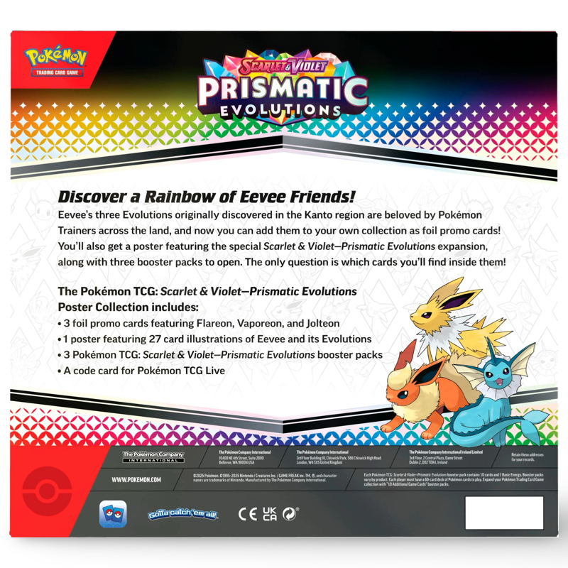 Pokemon Prismatic Evolutions Poster Collection