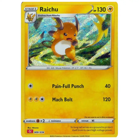 Raichu - 009/034 - Trading Card Game Classic (CL) CardsRfun