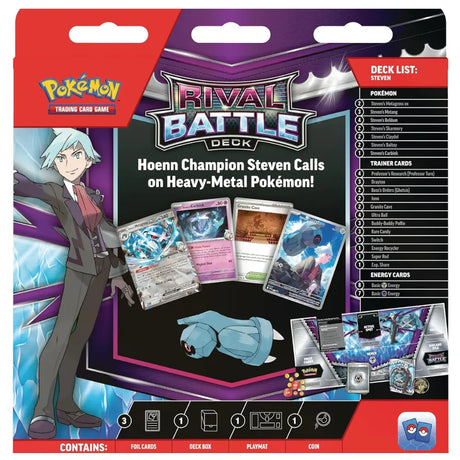 Rückseite Rival Battle Deck Steven mit vollständiger Deckliste – bei CardsRfun