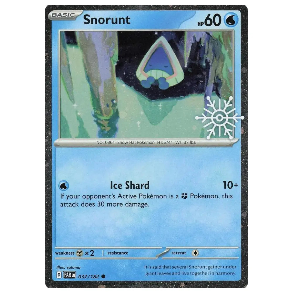 Pokemon Snorunt PAR 037/182 Paradox Rift Schneeflocke Stempel – bei CardsRfun