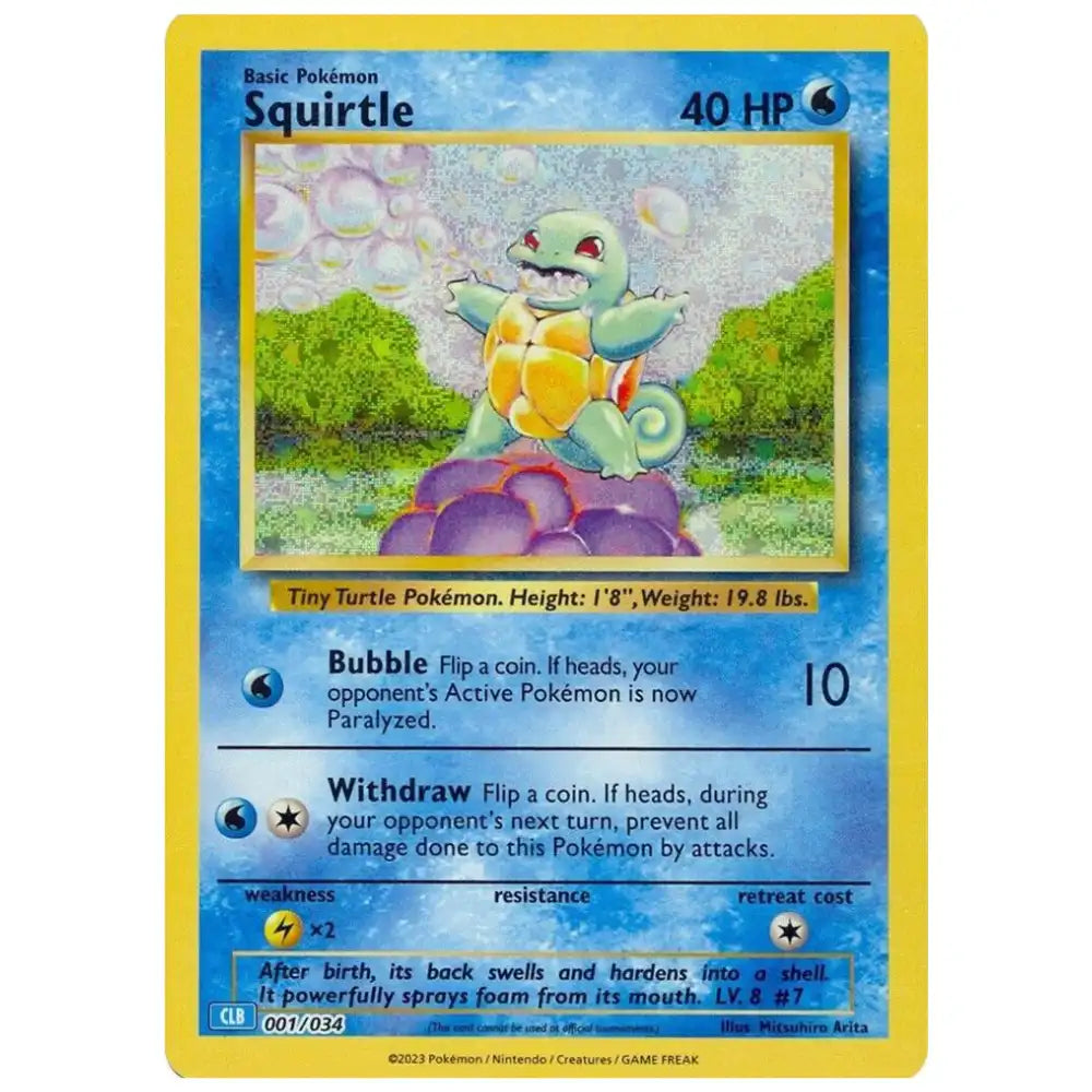 Squirtle - 001/034 - Trading Card Game Classic (CL) CardsRfun