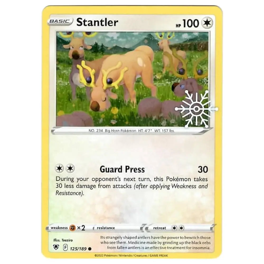 Pokemon Stantler ASR 125/189 Astral Radiance Schneeflocke Stempel – bei CardsRfun