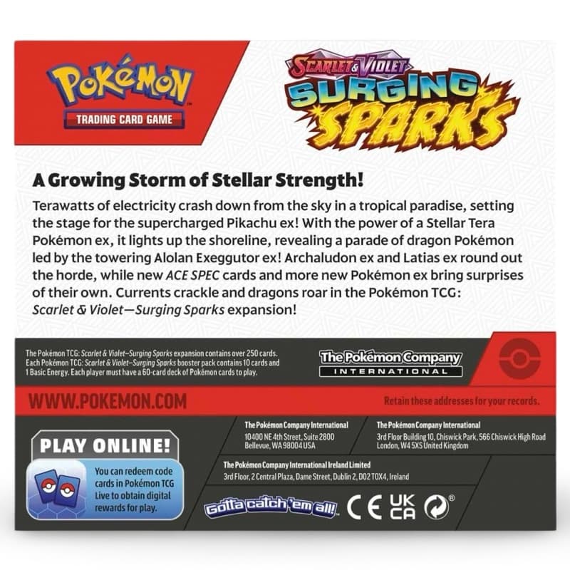 Pokemon Surging Sparks - Booster Display