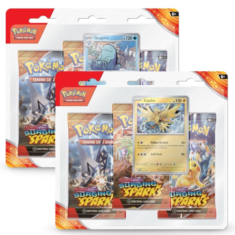 Pokemon Surging Sparks: 3-Pack Blister Quagmire Zapdos