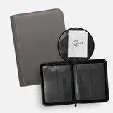 TCG Guru Zip Binder Xenon Grey offen mit Sideloading-Fächern – bei CardsRfun