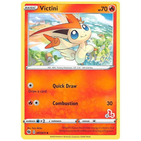 Victini - 007/073 (#4/53 Cinderace Stamped) - Battle Academy 2022 (BA22) Cardsrfun