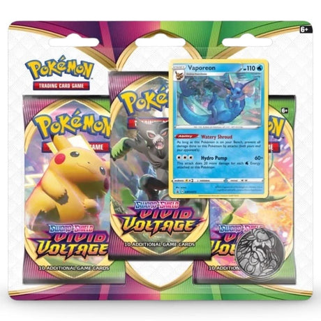 Pokemon Vivid Voltage: 3-Pack Blister Vaporeon/ Sobble