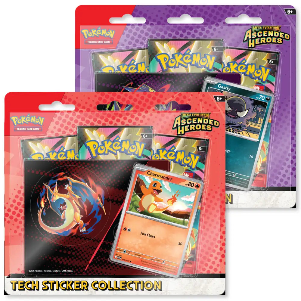 Pokemon Ascended Heroes Tech Sticker Collection Charmander Gastly CardsRfun