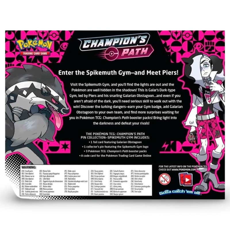 Pokemon Champions Path - Spikemuth Gym Pin Collection