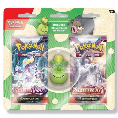 Pokemon Back to School Eraser Blister - Smoliv / Lechonk