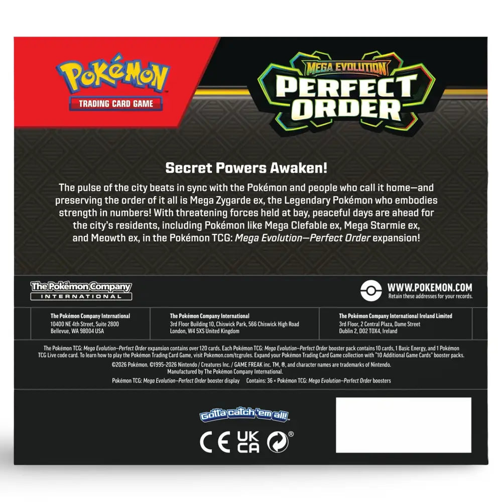 Pokemon Perfect Order - Booster Display CardsRfun