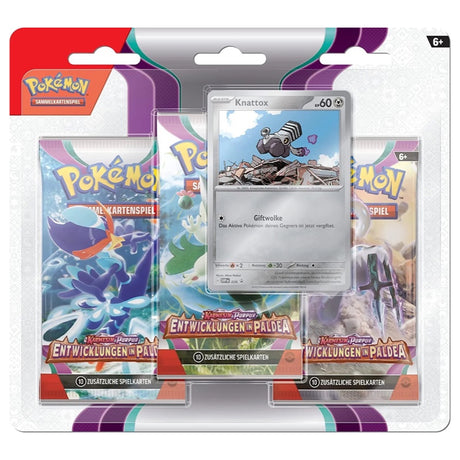 Pokemon Entwicklungen in Paldea: 3-Pack Blister Forgita/ Knattax