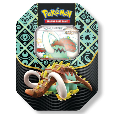 Pokemon Paldean Fates Tin: Charizard / Great Tusk / Iron Treads