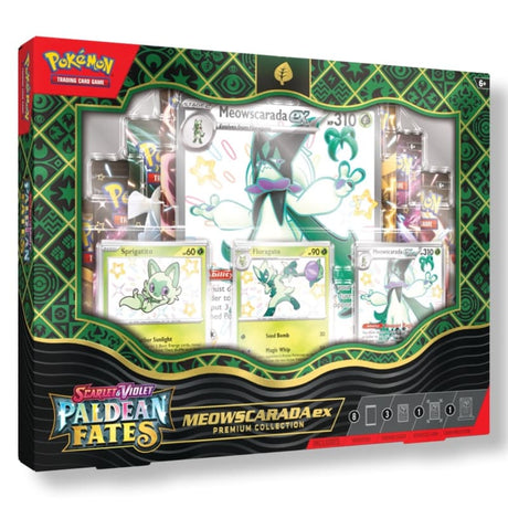 Pokemon Paldean Fates Premium Collection - Shiny Meowscarada ex / Shiny Skeledirge ex / Shiny Quaquaval ex