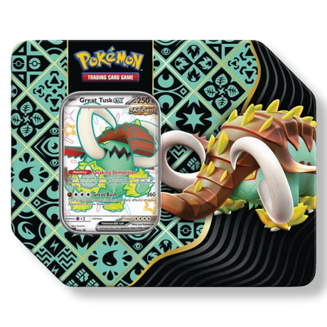 Pokemon Paldean Fates 7" Tin: Charizard/ Great Tusk/ Iron Treads