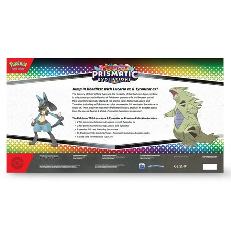 Pokemon Prismatic Evolutions Lucario & Tyranitar Premium Collection (US-exclusive) CardsRfun