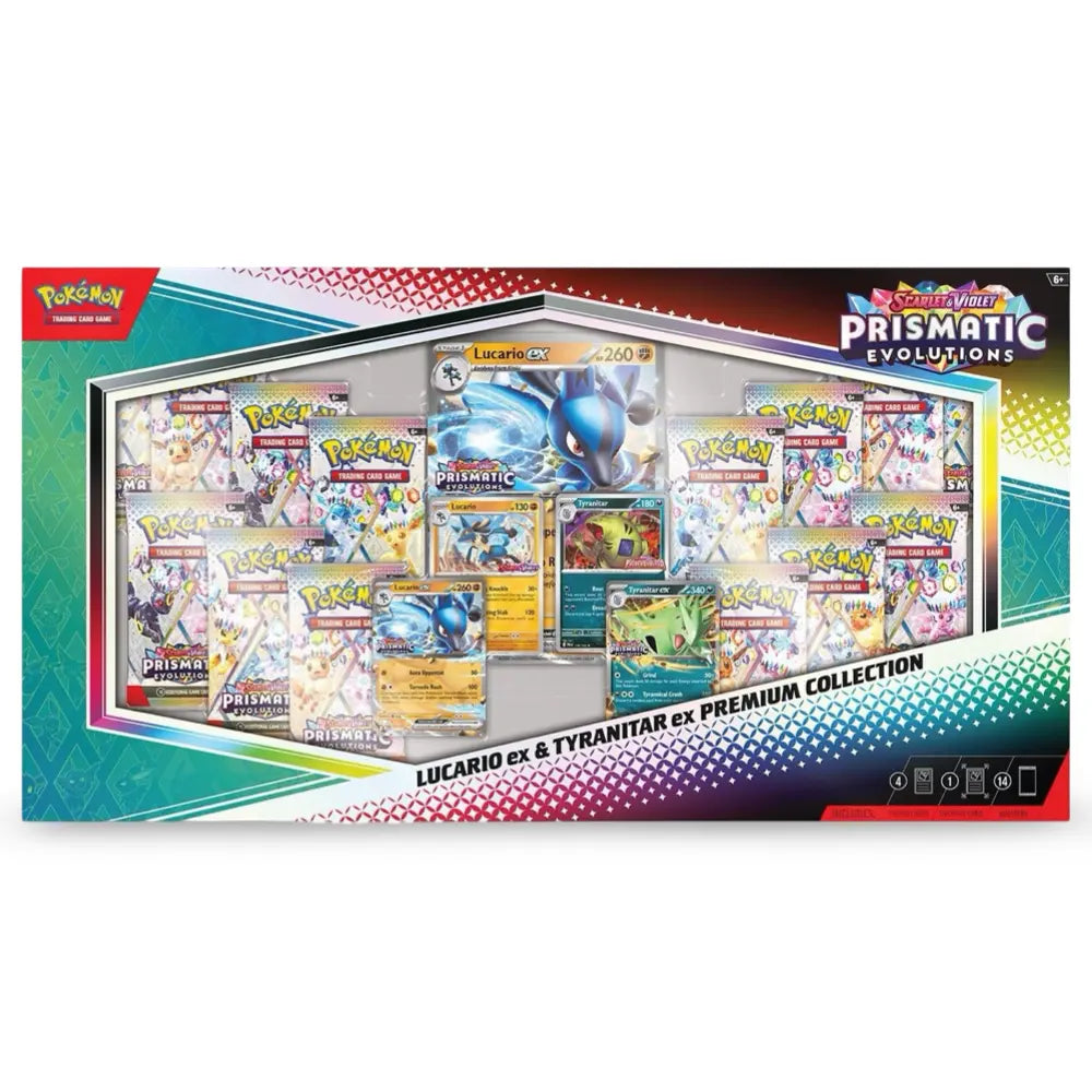 Pokemon Prismatic Evolutions Lucario & Tyranitar Premium Collection (US-exclusive) CardsRfun