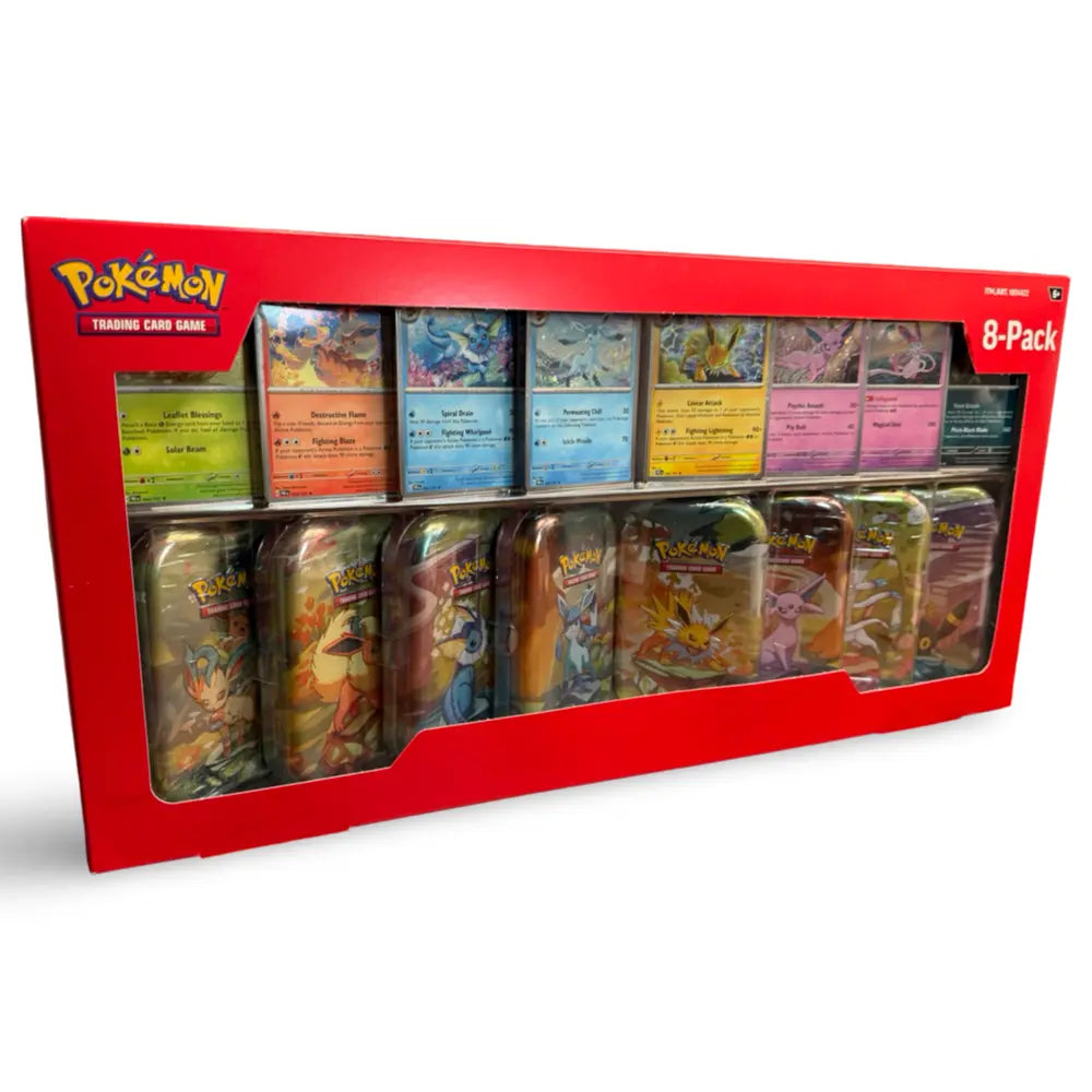 Pokemon Prismatic Evolutions 8 Mini Tins Promos Box (US exclusive) –  CardsRfun
