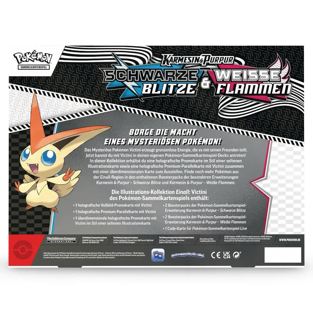 Pokemon Schwarze Blitze & Weiße Flammen - Victini Illustration Kollektion CardsRfun